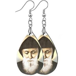 Catholic Saint Charbel Earrings